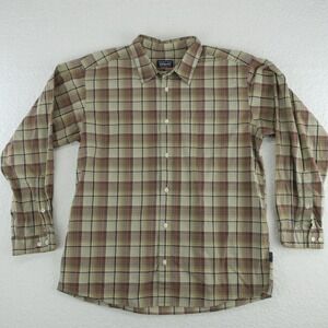 Patagonia Organic Cotton Long Sleeve Mens‎ Button Up Shirt Large